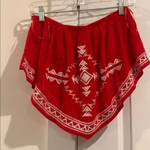 NWT Red bandana cropped flowy tube top